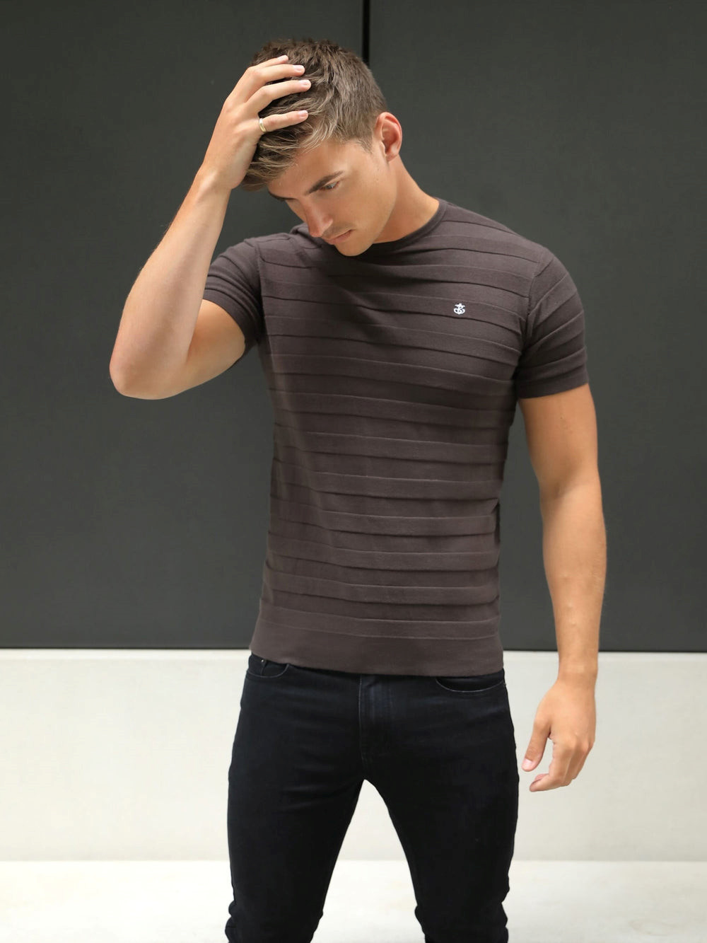 Blakely Raphello Stripe T-Shirt Braun | AFZCDUI-62