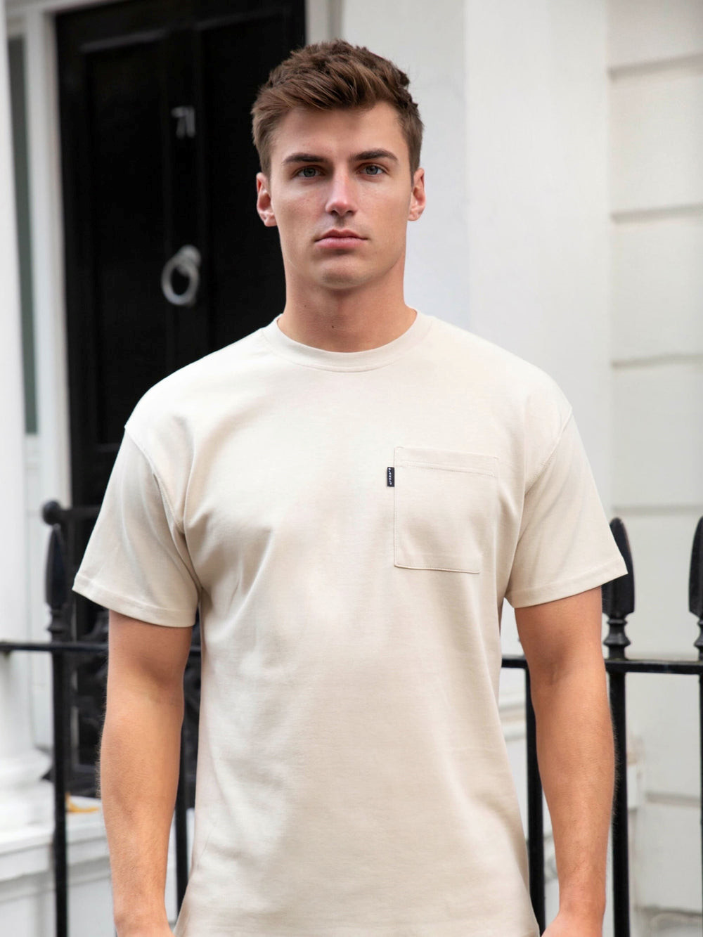 Blakely Relaxed Pocket T-Shirt Bone | INZFYUO-51