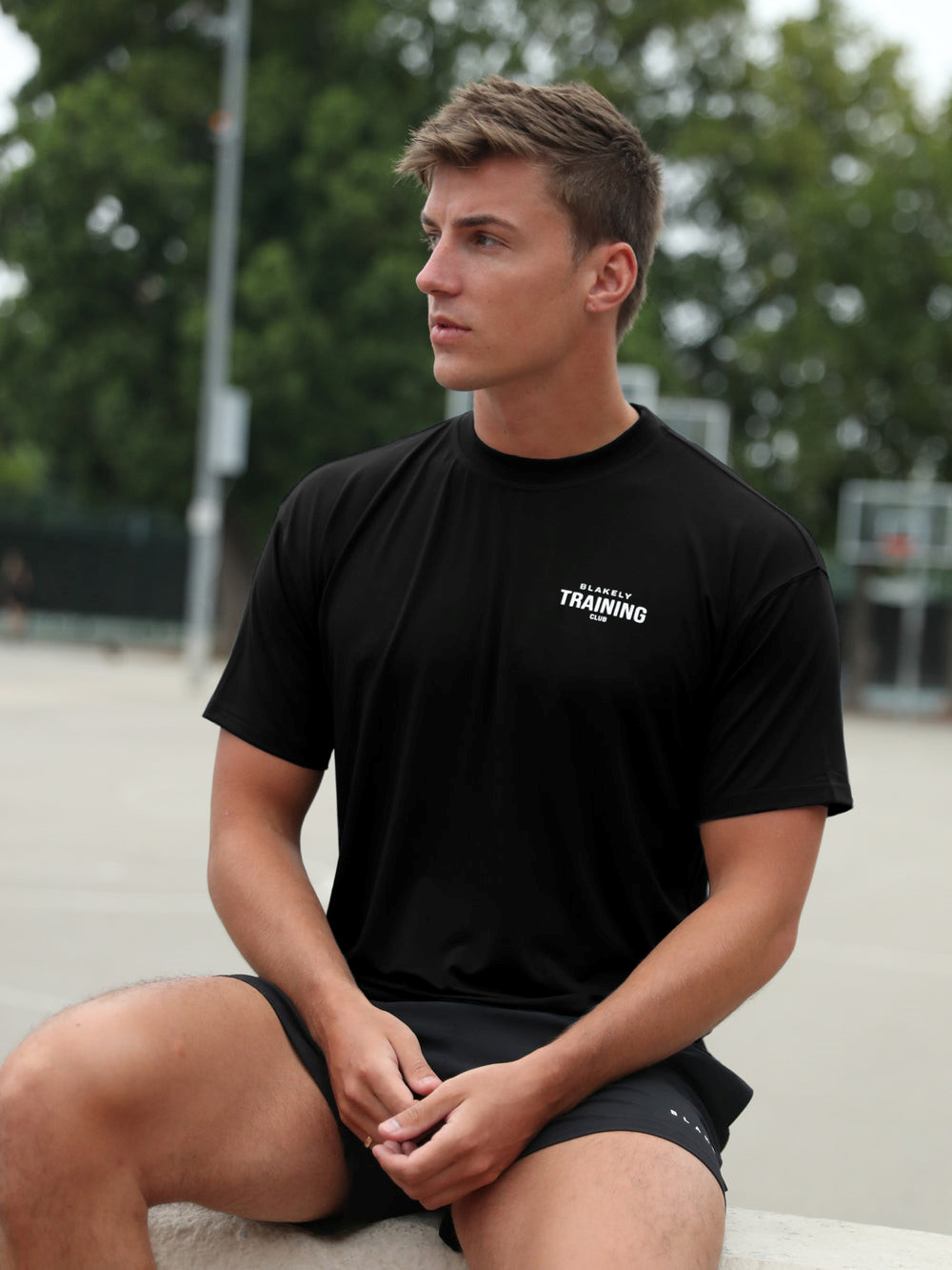 Blakely Relaxed Training T-Shirt Schwarz | LCRVFQT-45