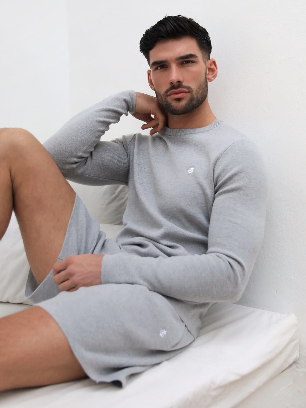 Blakely Riad Knitted Long Sleeve T-Shirt Grau | AHPTBDZ-73