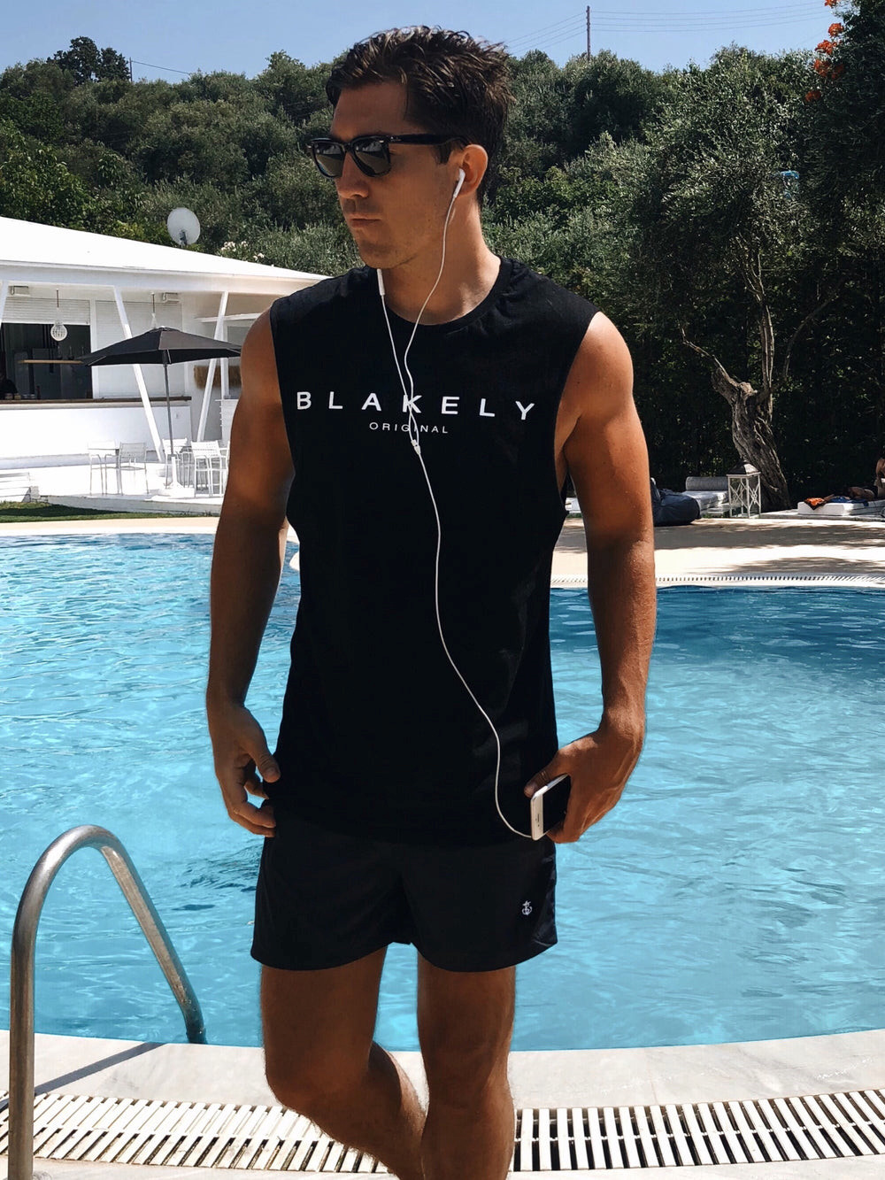 Blakely Roca Beach Sleeveless Tee Schwarz | YMLAZJT-27