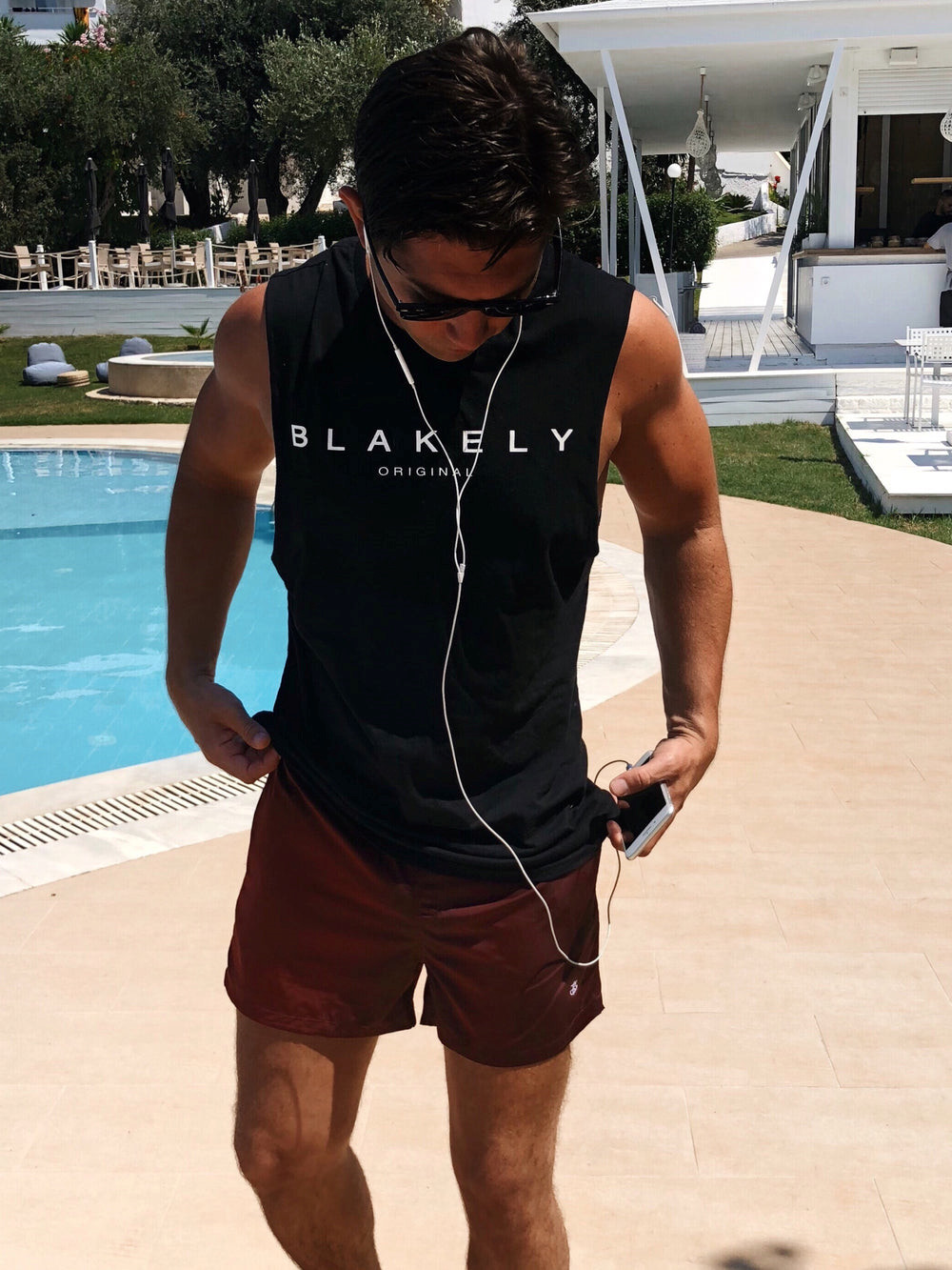 Blakely Roca Beach Sleeveless Tee Schwarz | YMLAZJT-27