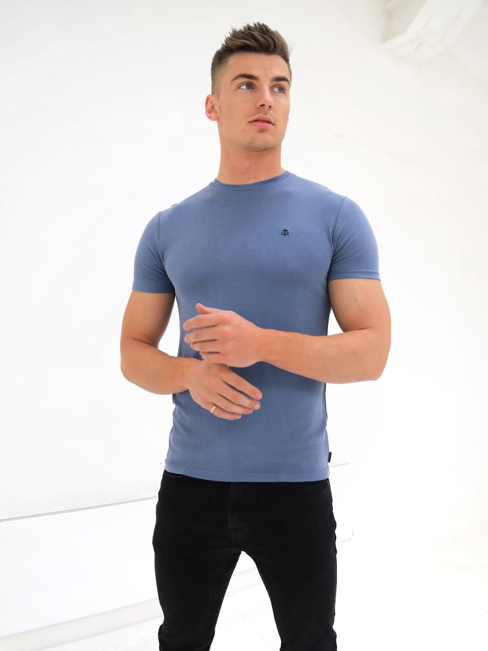 Blakely Rowan Brushed Soft T-Shirt Blau | OVJQFDZ-70