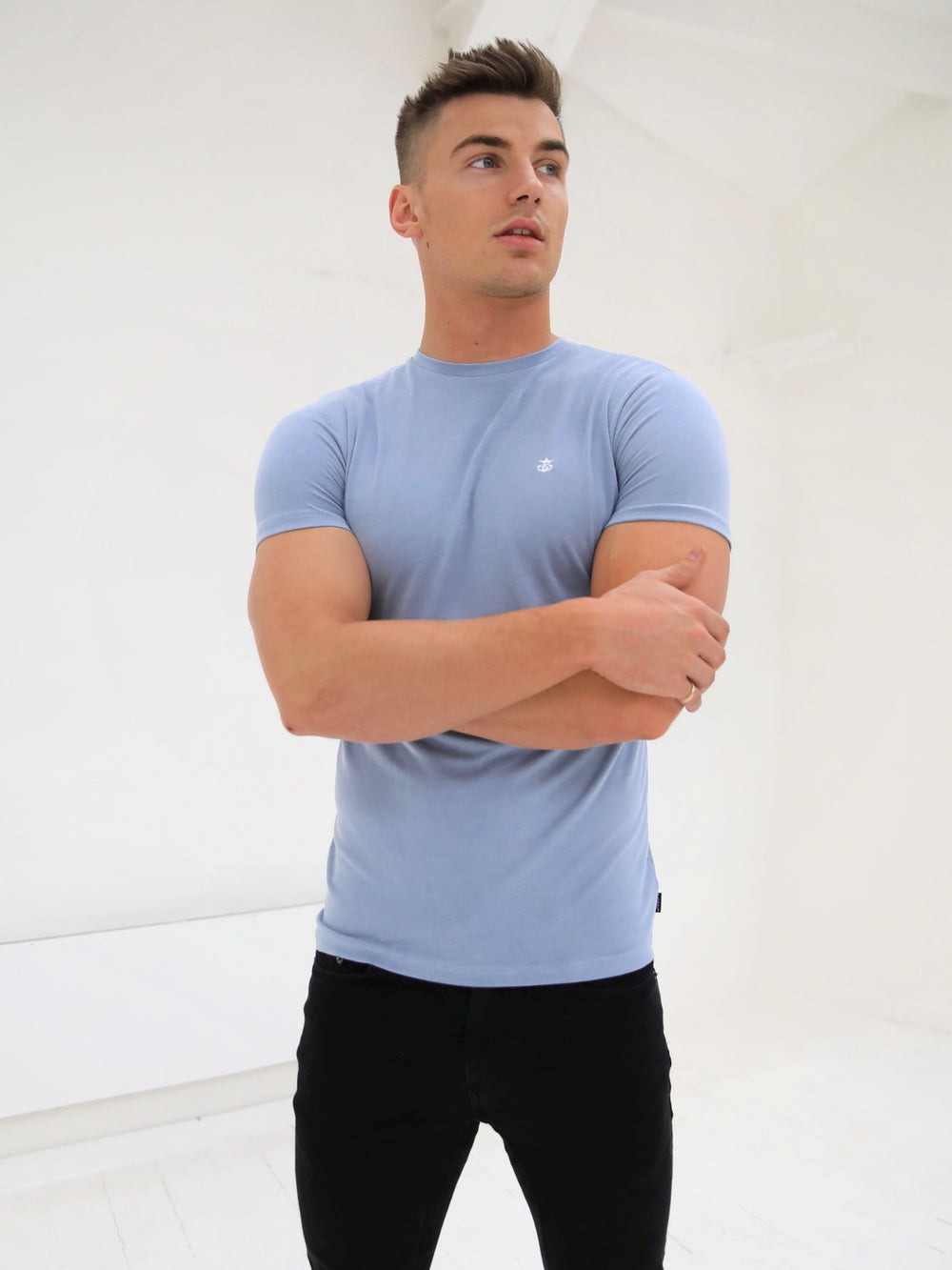 Blakely Rowan Brushed Soft T-Shirt Blau | JKDXOLU-58
