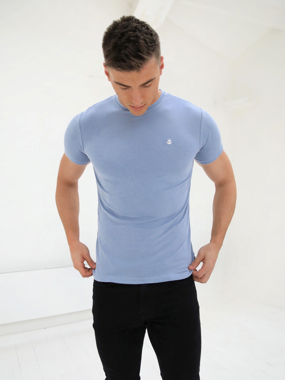 Blakely Rowan Brushed Soft T-Shirt Blau | JKDXOLU-58