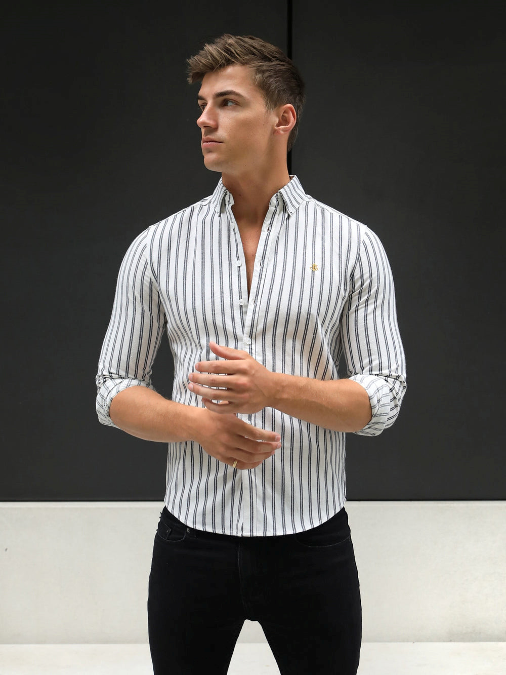 Blakely Savona Stripe Shirt Weiß | HINKFYJ-23