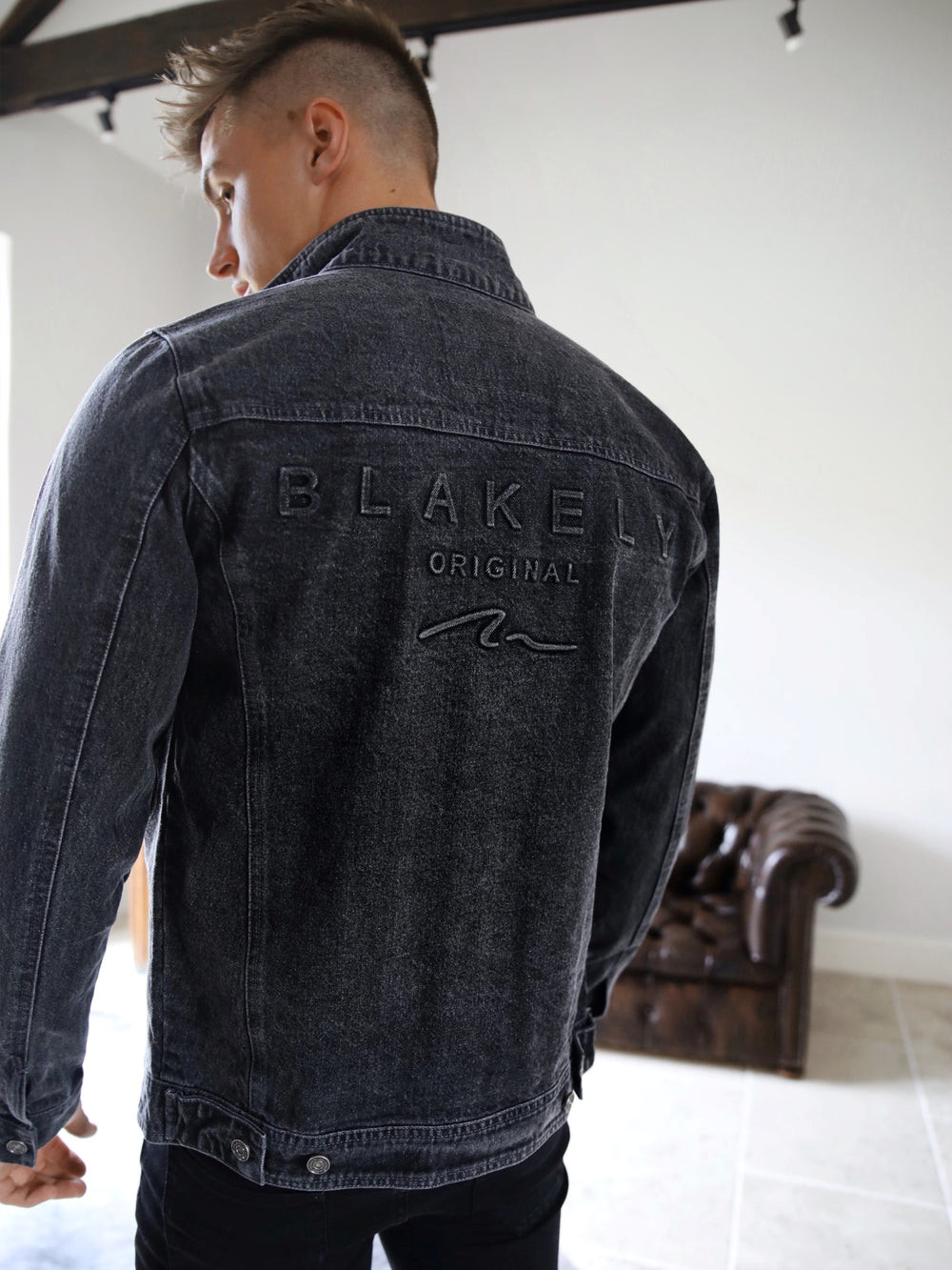 Blakely Soho Denim Jacket Grau | QXFATUD-62