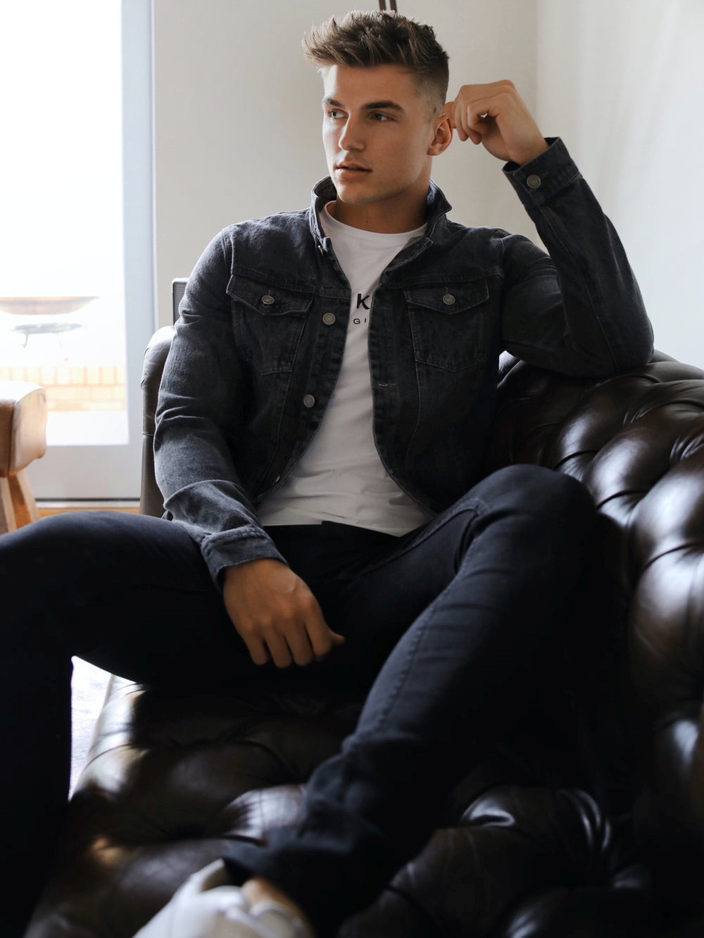 Blakely Soho Denim Jacket Grau | QXFATUD-62