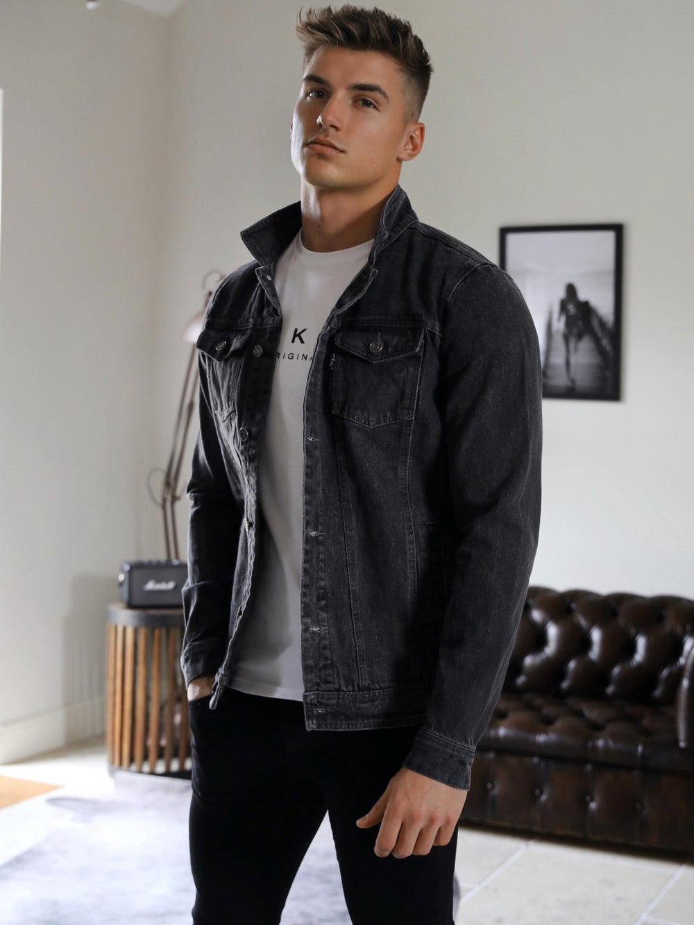 Blakely Soho Denim Jacket Grau | QXFATUD-62