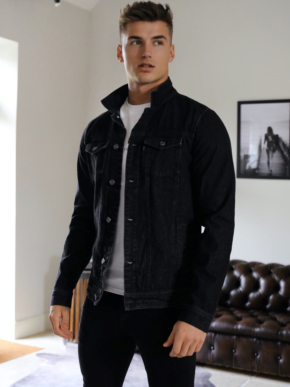 Blakely Soho Denim Jacket Schwarz | HQZRTFK-50