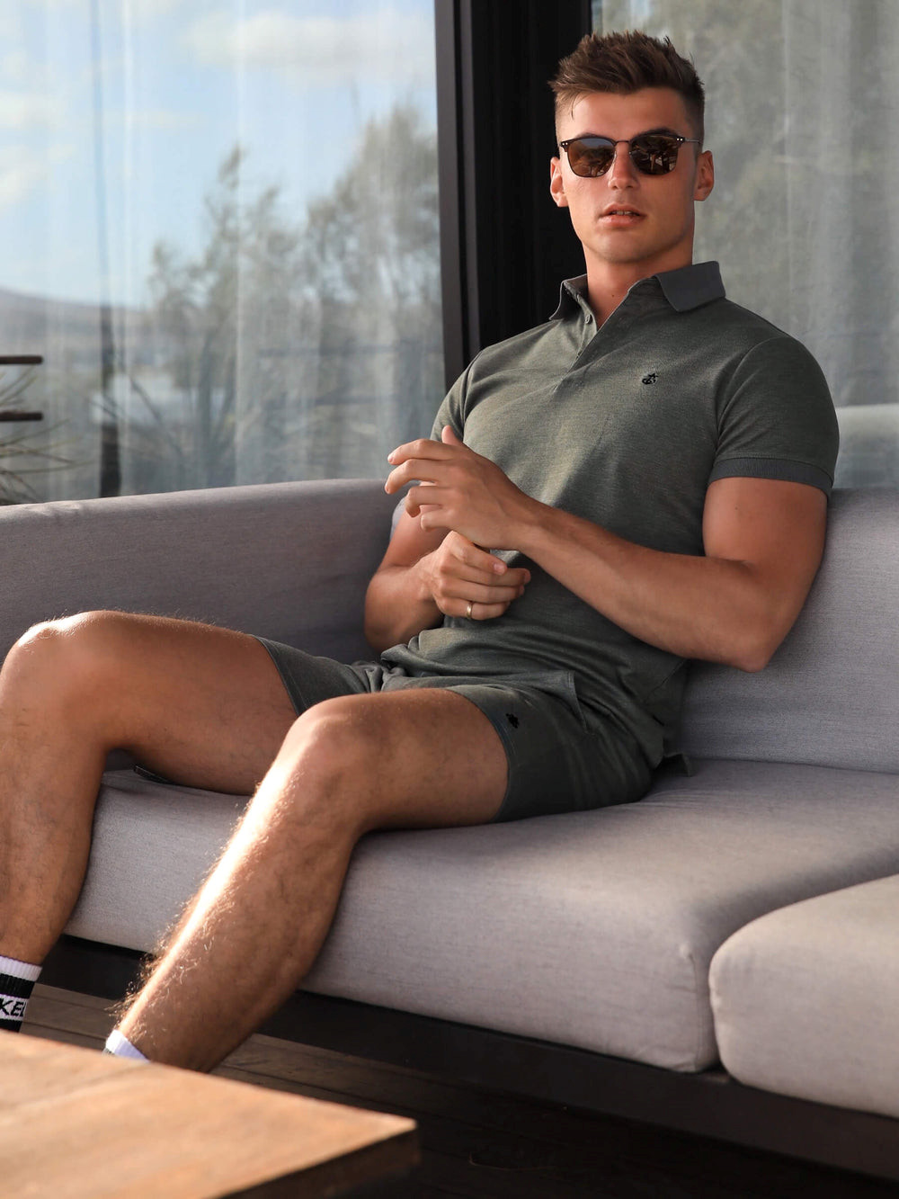 Blakely Sorrento Stretch Fit Shorts Khaki Grün | QYKNERO-48