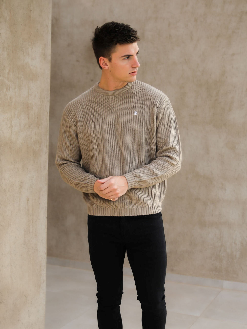Blakely Stanton Knit Jumper Dunkel | JADRXVS-46