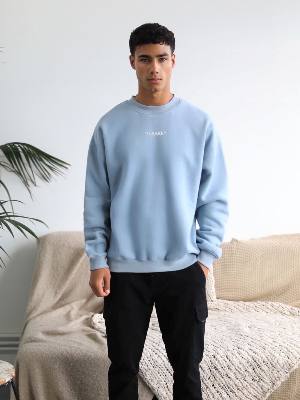 Blakely Statement Relaxed Jumper Blau | JELBQOS-48