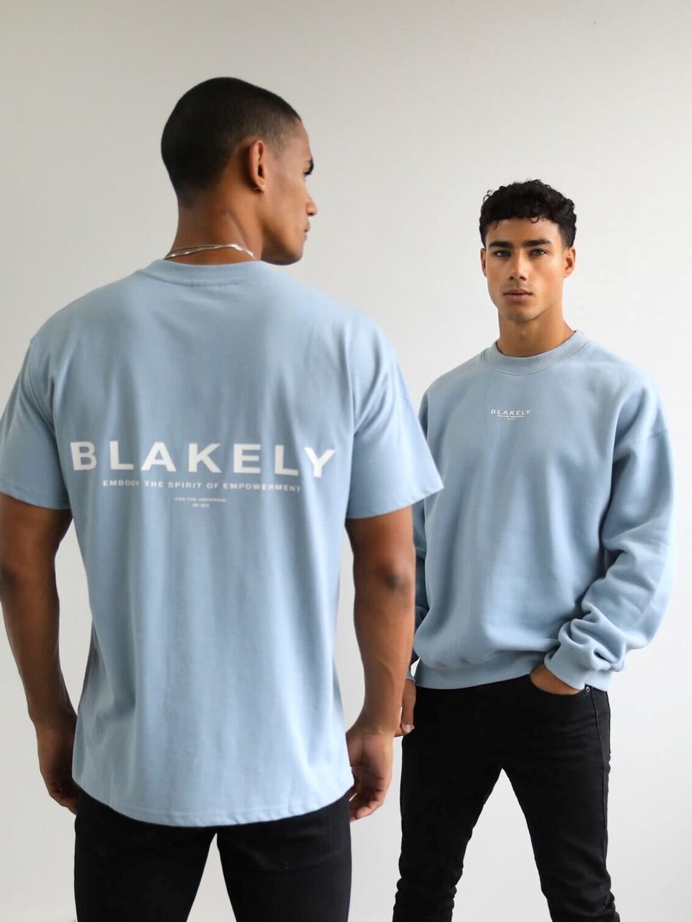 Blakely Statement Relaxed T-Shirt Blau | BKQDYOT-85