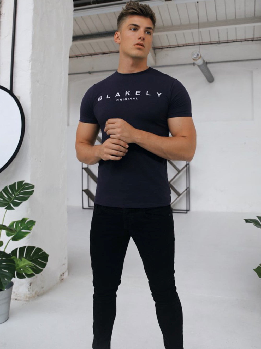 Blakely Stockbridge T-Shirt Navy | CFIGNHM-47