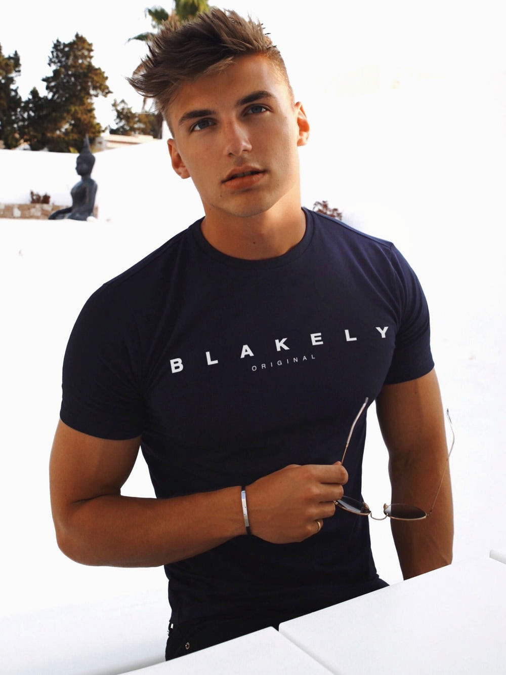 Blakely Stockbridge T-Shirt Navy | CFIGNHM-47