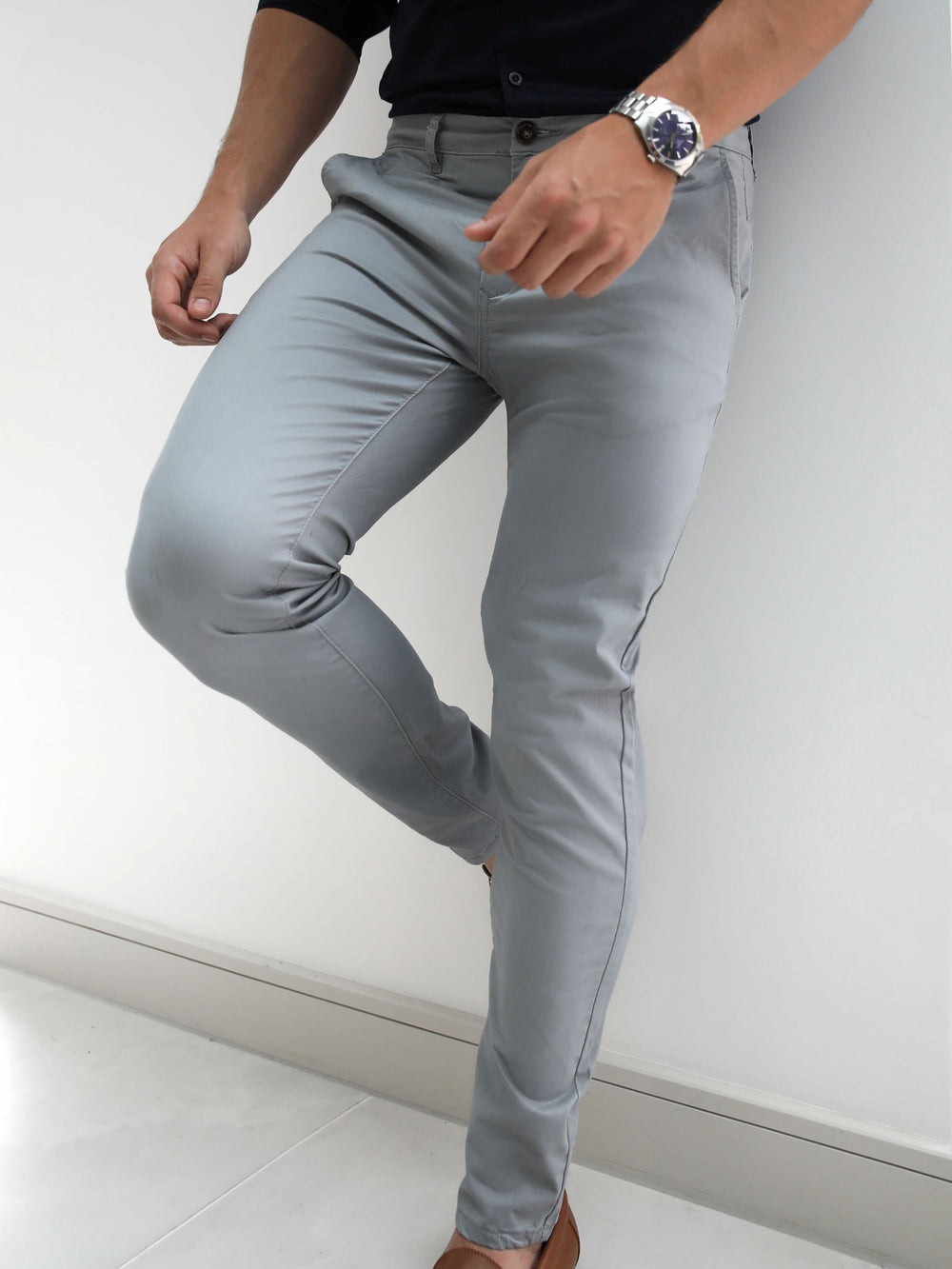 Blakely Stretch Chino Hellgrau | UNDHRZX-84