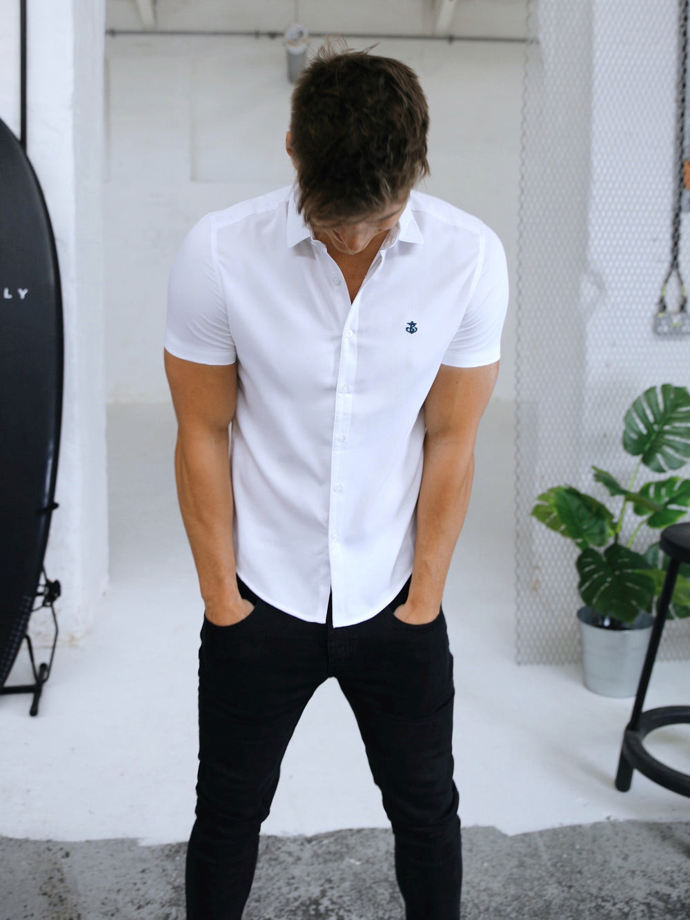 Blakely Sydney Short Sleeve Shirt Weiß | YENQJGV-91