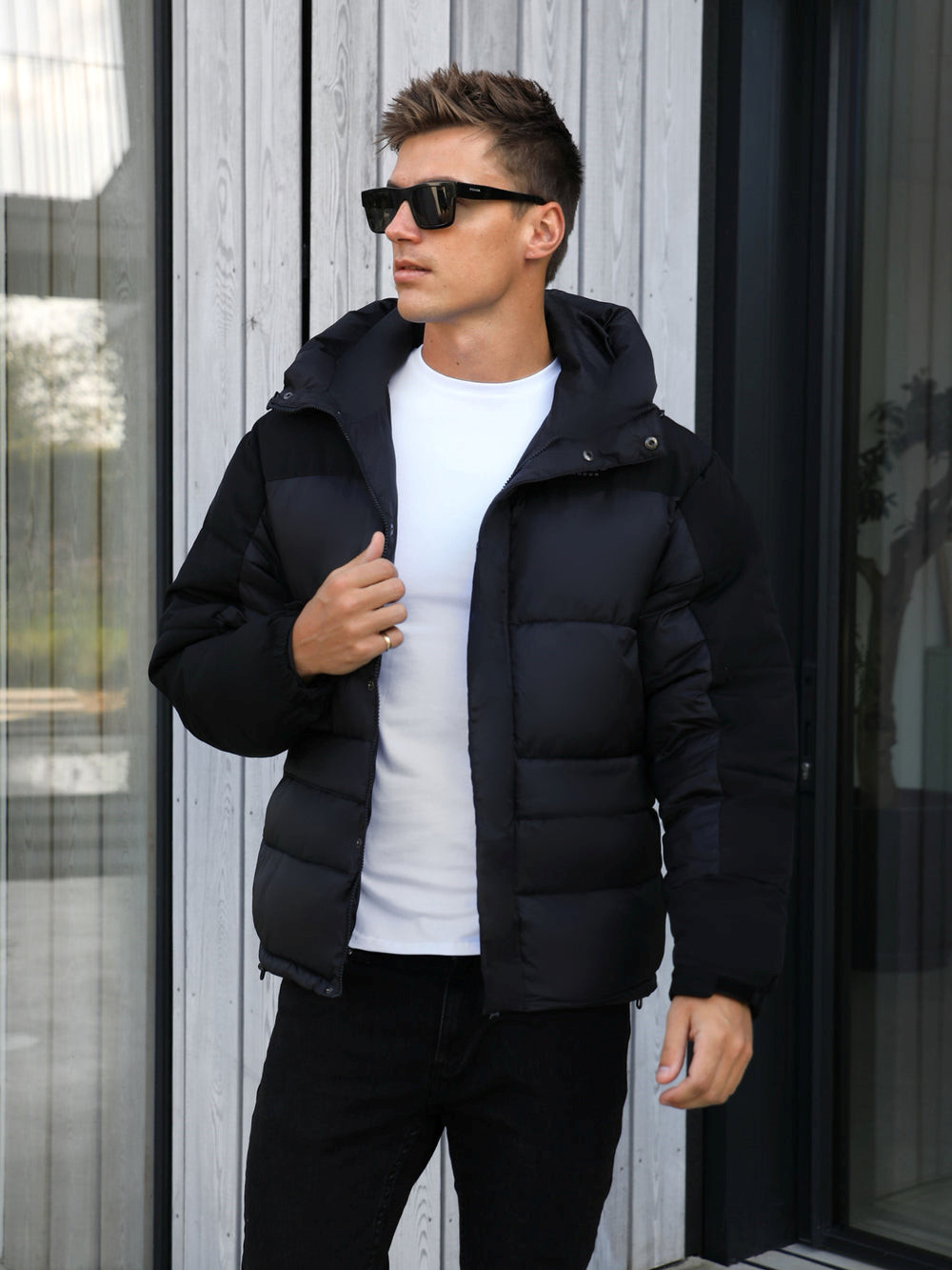 Blakely Tampa Puffer Coat Schwarz | WSGMCFI-41
