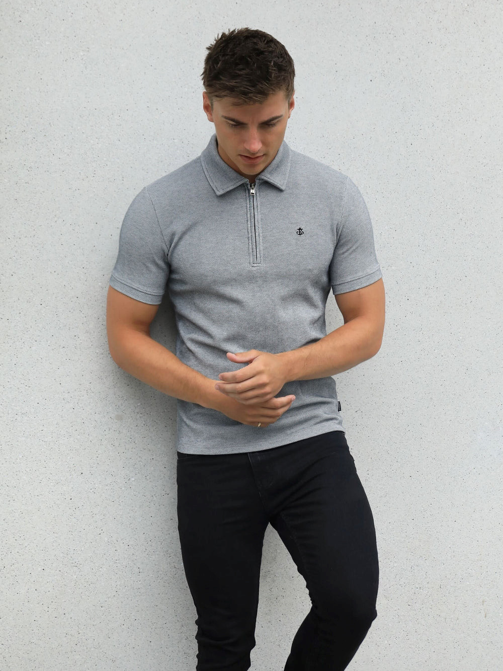 Blakely Toulon Textured Polo Grau | RFHVNWG-64