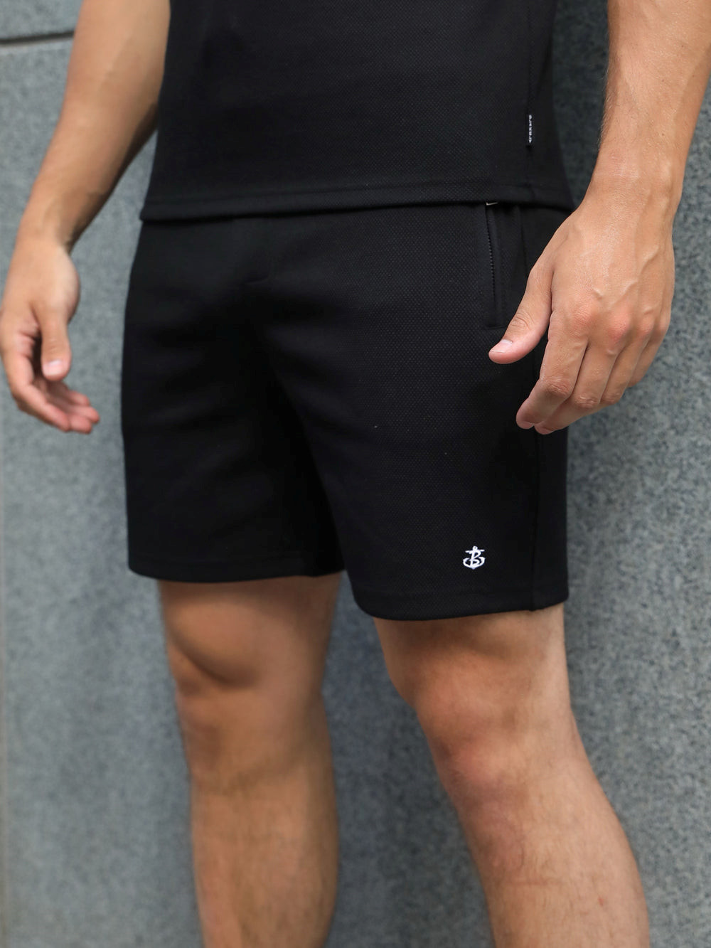 Blakely Toulon Textured Shorts Schwarz | OPAINUC-28