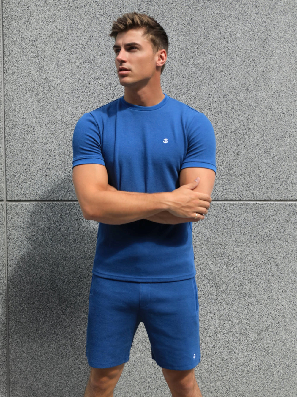 Blakely Toulon Textured T-Shirt Blau | UDZLNGJ-08