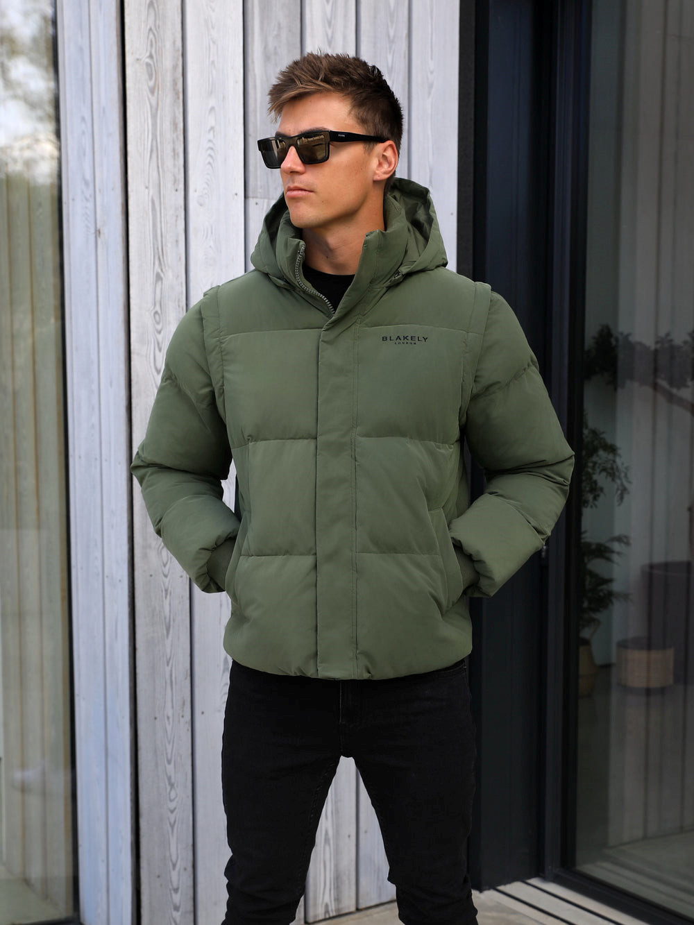 Blakely Ultimate Multiway Puffer Coat Khaki Grün | MBQKUGH-67