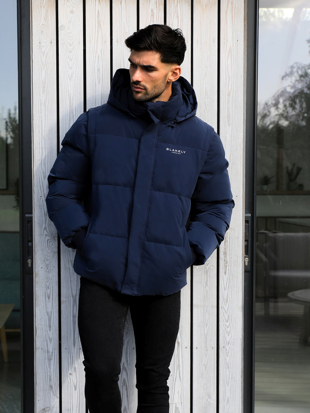 Blakely Ultimate Multiway Puffer Coat Navy | IHOUTPX-37