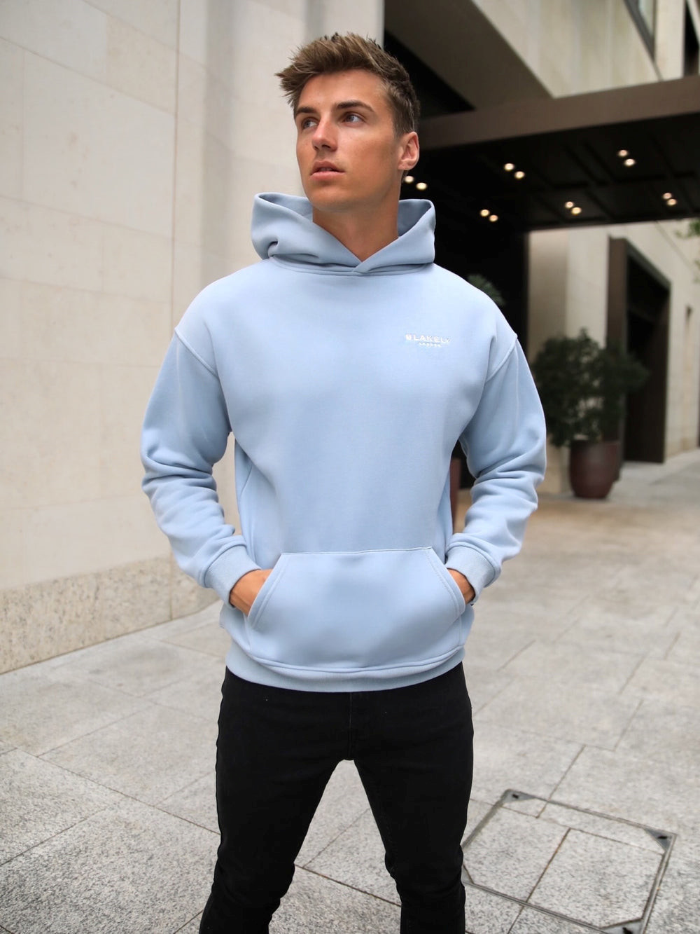 Blakely Universal Relaxed Hoodie Blau | AGVKTQM-21