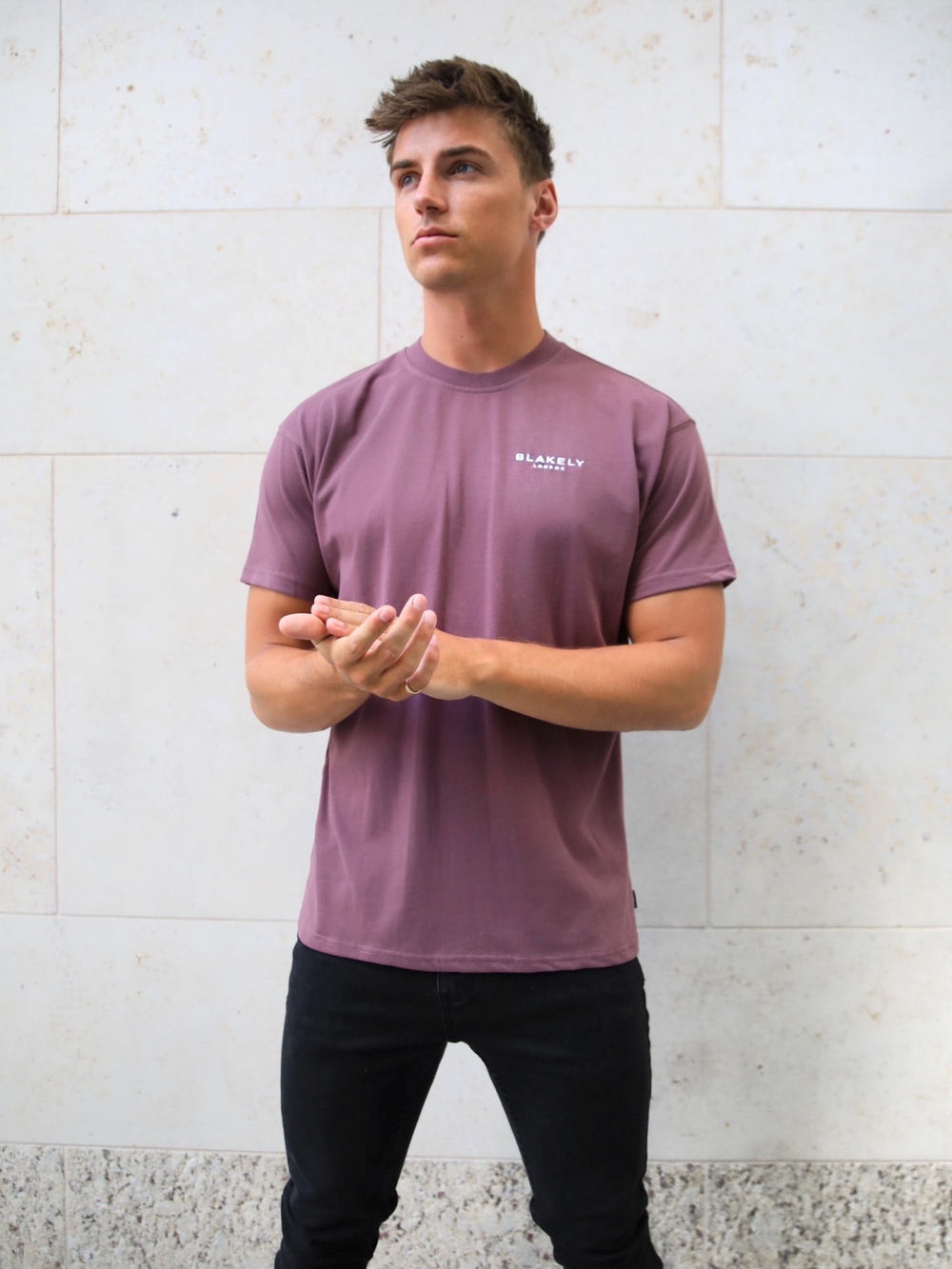 Blakely Universal Relaxed T-Shirt Bordeaux | IBOACXR-73