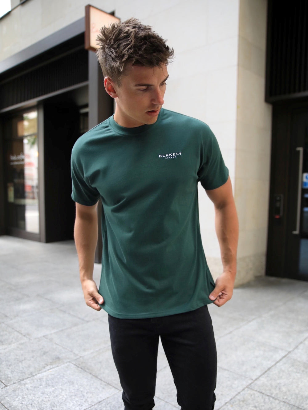Blakely Universal Relaxed T-Shirt Dunkelgrün | FQWAOVR-46