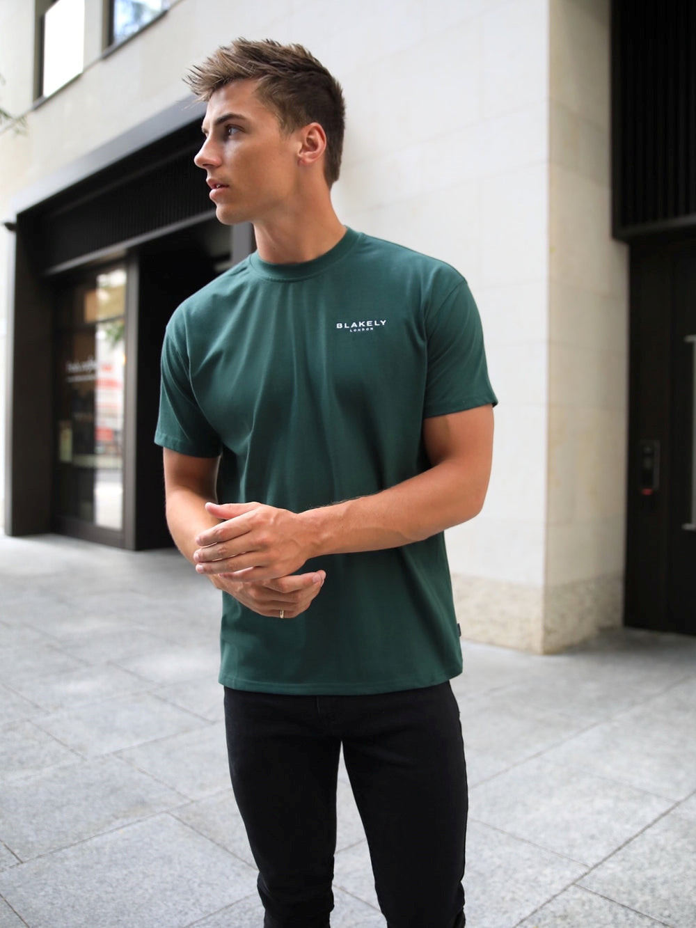Blakely Universal Relaxed T-Shirt Dunkelgrün | FQWAOVR-46