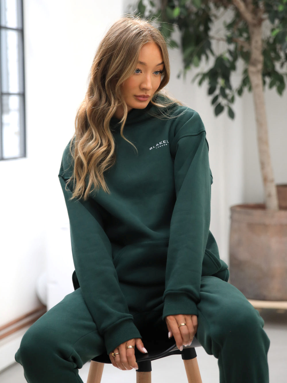 Blakely Universal Women's Relaxed Hoodie Dunkelgrün | WNUIAVY-76