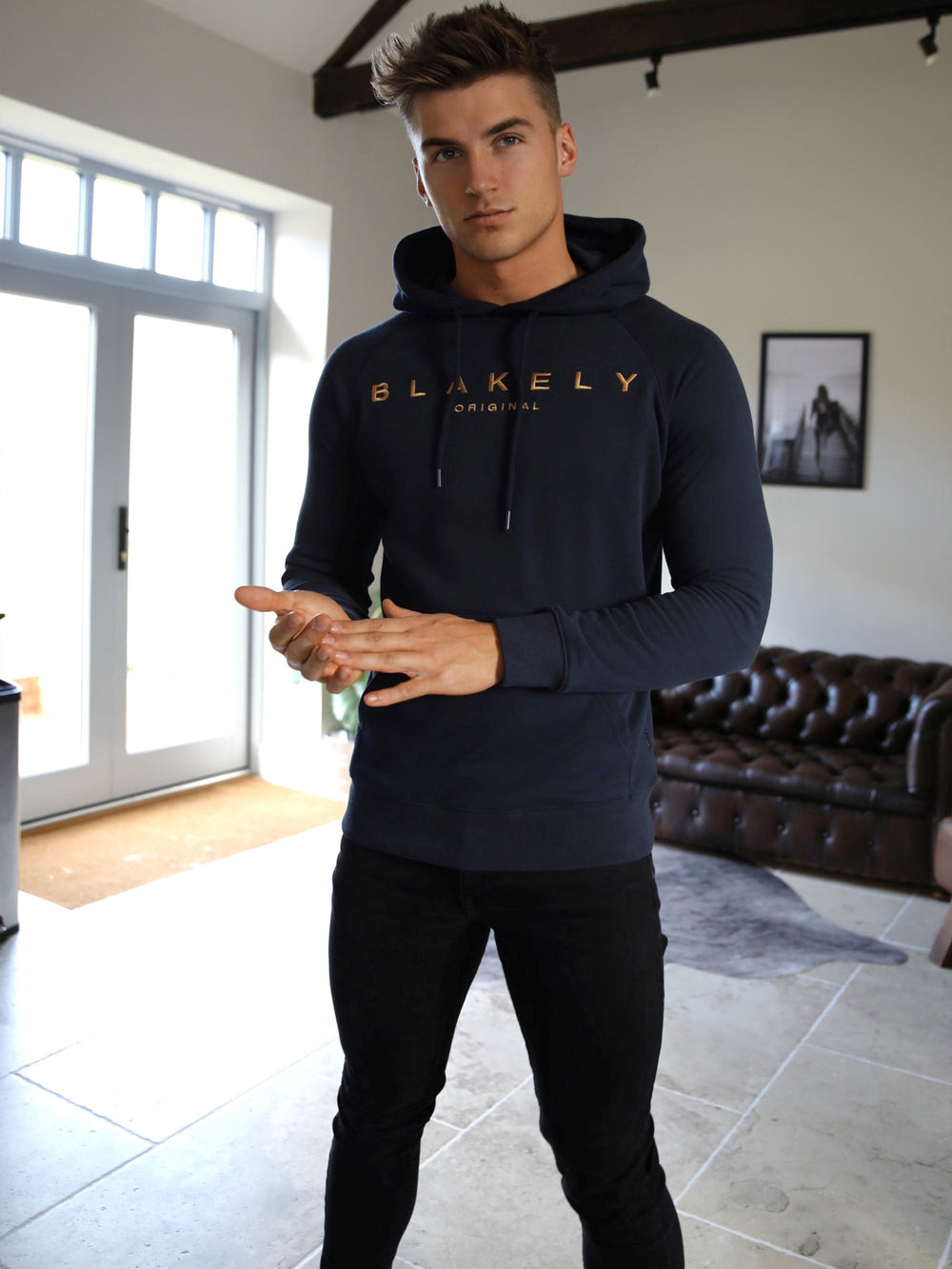 Blakely Vatolla Hoodie Navy | ZJDUXEC-34