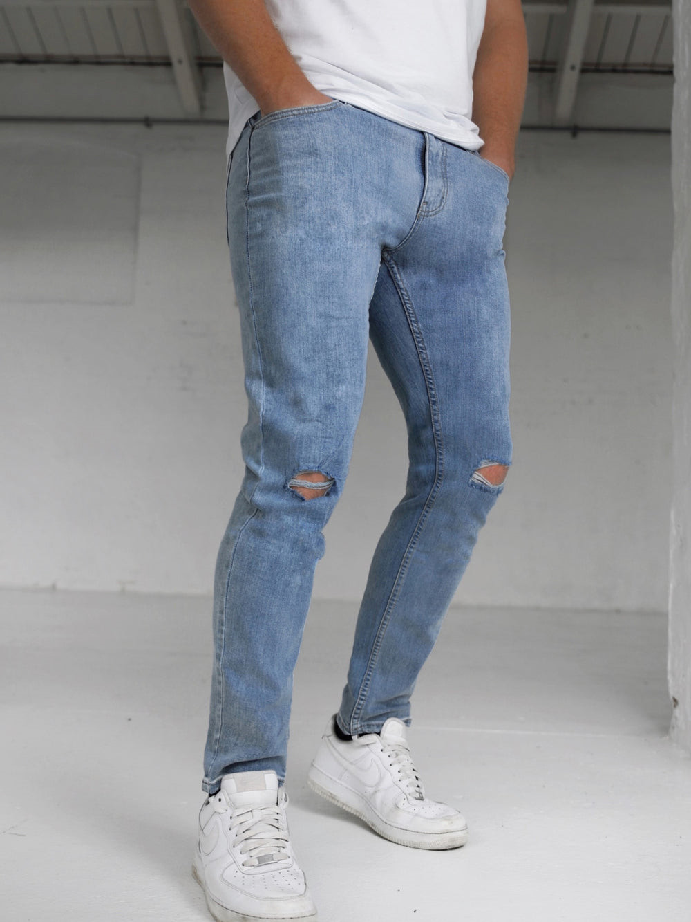 Blakely Vol. 9 Slim Ripped Jeans Blau | RYJAEBV-71