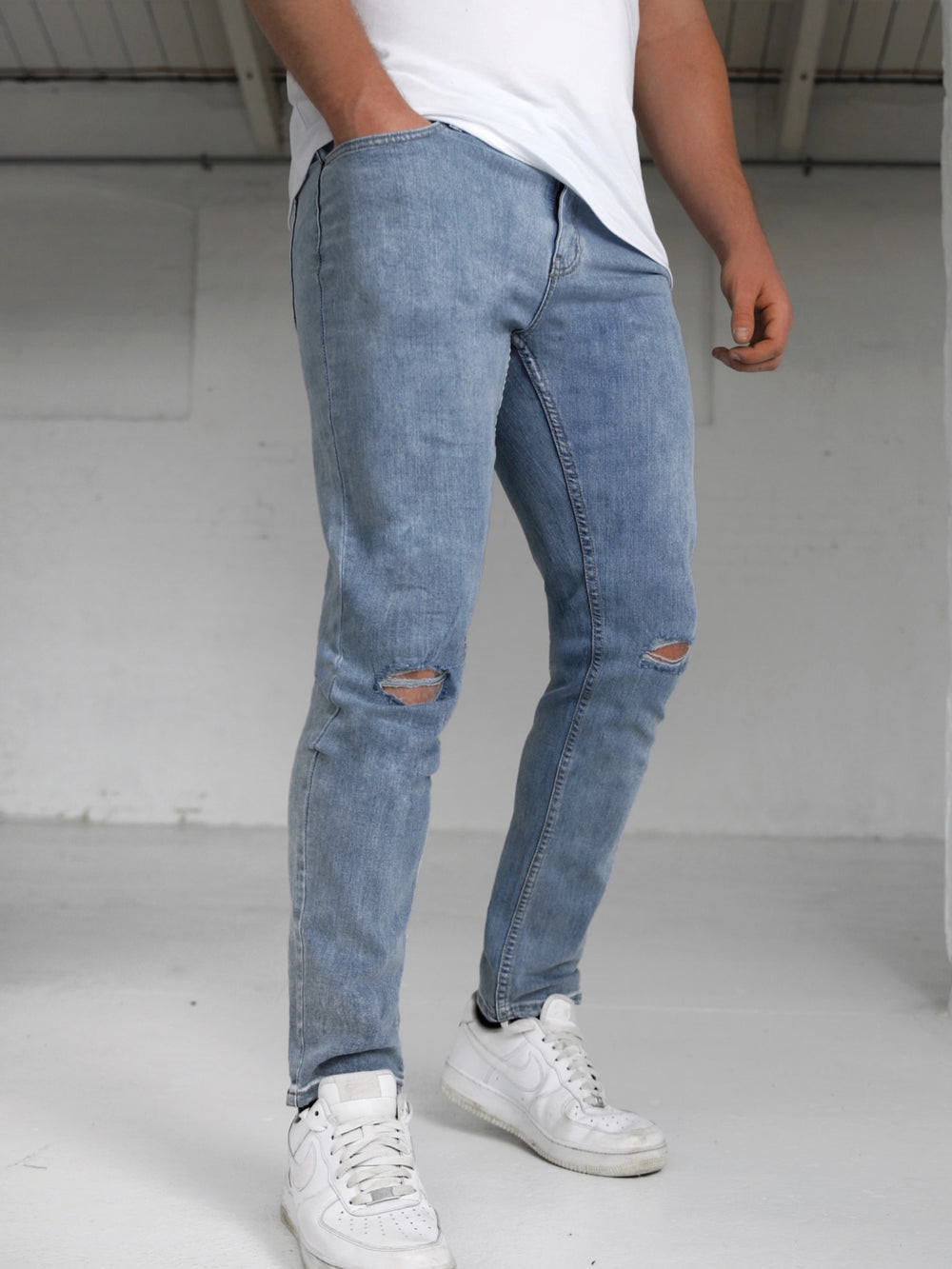 Blakely Vol. 9 Slim Ripped Jeans Blau | RYJAEBV-71