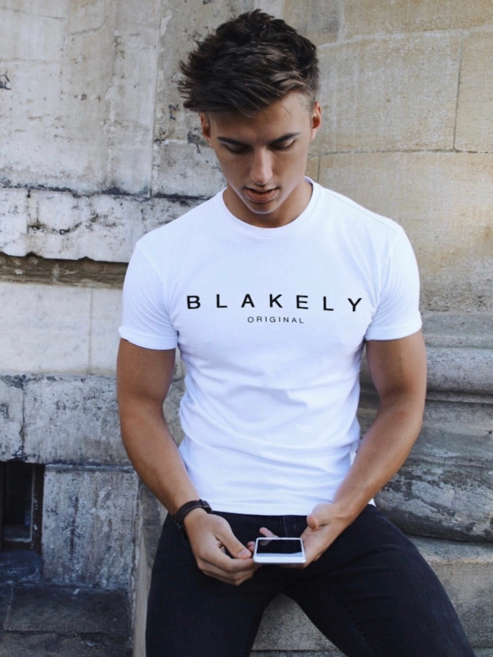 Blakely Whitestone T-Shirt Weiß | KXSYPEA-93