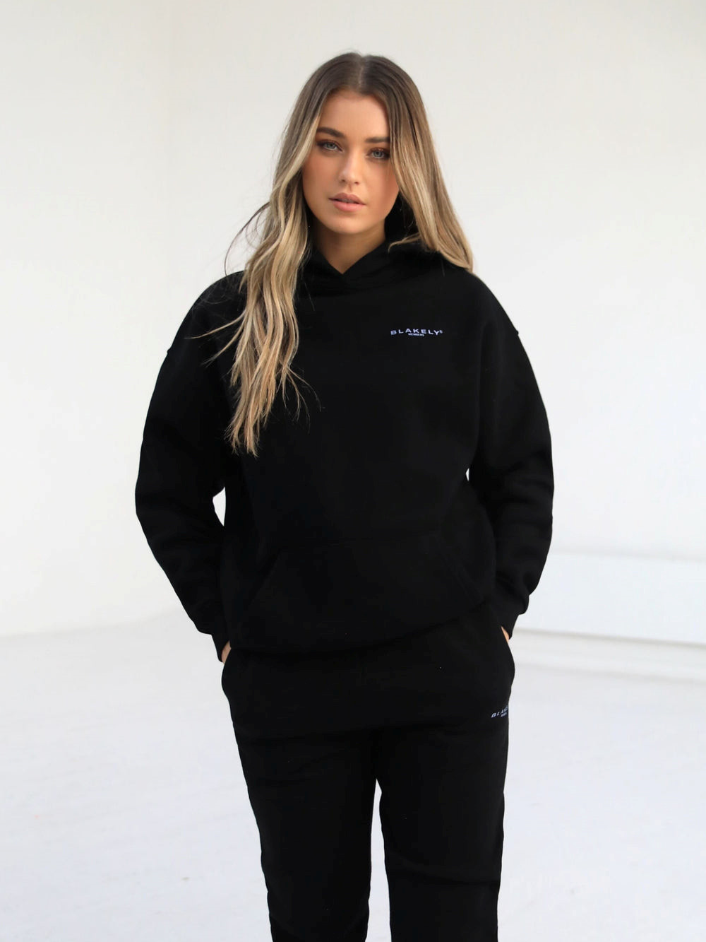 Blakely Women's Members Relaxed Hoodie Schwarz Blau | QSAZLIU-63
