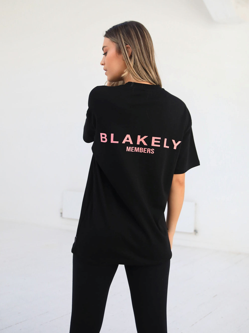 Blakely Womens Members Relaxed T-Shirt Schwarz Rosa | KQGRCPO-32