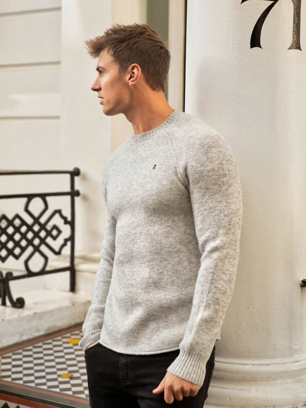 Blakely Yardley Knit Jumper Grau | CZVTWMH-01