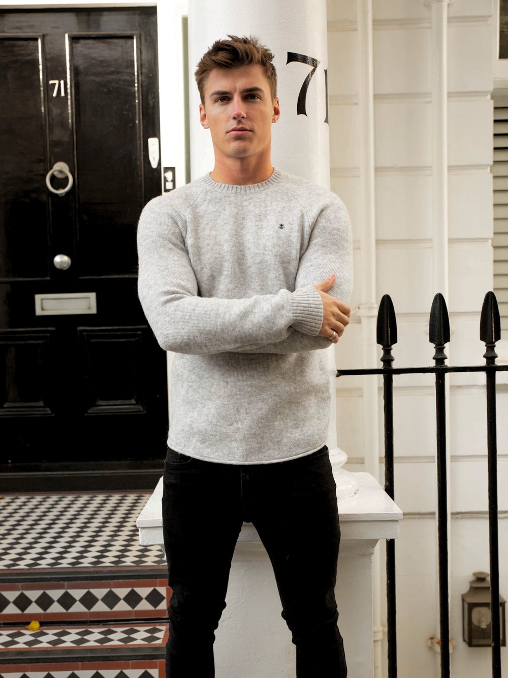 Blakely Yardley Knit Jumper Grau | CZVTWMH-01
